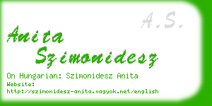 anita szimonidesz business card